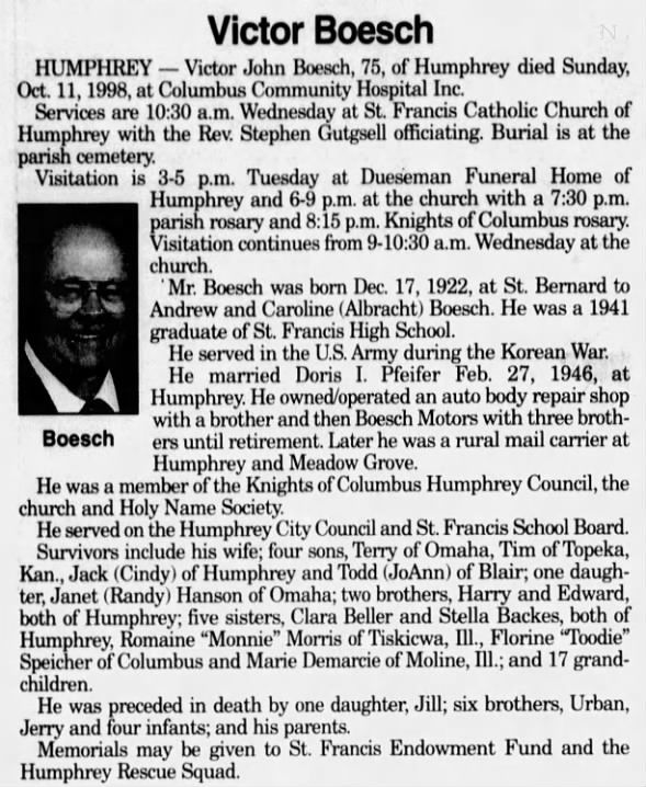 Clipping from The Columbus Telegram